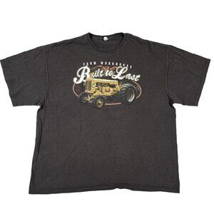 Tractor Farm Work Horse Built to Last Brown T-Shirt Size 3XL